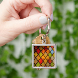 Glas-in-loodraam Regenboogkleuren Sleutelhanger