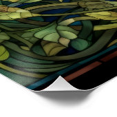 Glas-in-loodraamontwerp voor de Monarchvlinder Perfect Poster (Hoek)