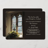 Glas-in-loodramen Priesterwijding Uitnodiging (Voorkant / Achterkant)