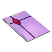 Glas-in-loodschildering in roze-rood diamantontwer notitieboek (Rechterzijde)