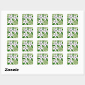 Glas-in-loodstickers Vierkante Sticker (Vel)