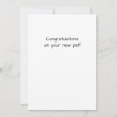 Glas-in-loodstijl Zwart-Witte Tuxedo Kat Plat Kaart (Achterkant)