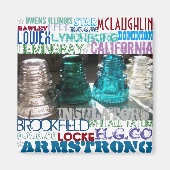 Glas Isolatoren TELECOM Geschiedenis Magneet (Voorkant)