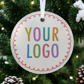Glas Kerst Ornament met Custom Company Logo