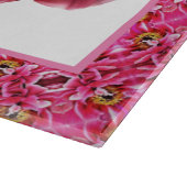 Glas Keuken Snijplank Pinksterpioen (Hoek)