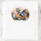 Glas Koi Vis Japans Art Sticker Seal (Tas)