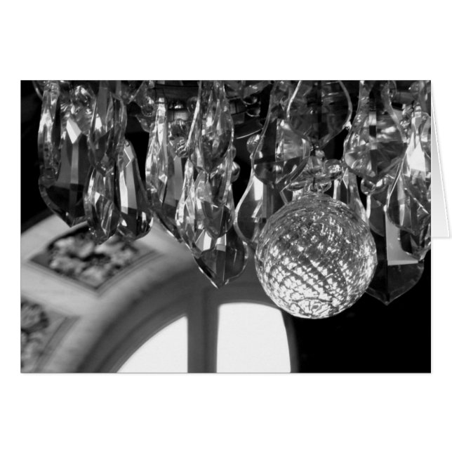 Glas kroonluchter BW fotografie (Voorkant Horizontaal)