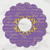 Glas Label met gouden manuscript (Voorkant)