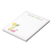 Glas limonade met flamingo notitieblok (Linkerzijde)