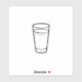 Glas melk sticker (Vel)