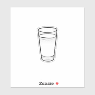 Glas melk sticker