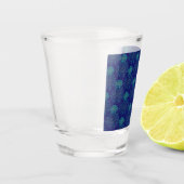 Glas met bloempatroon voor shots (Links)