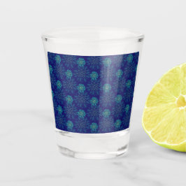 Glas met bloempatroon voor shots