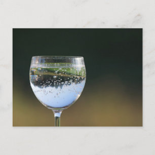 Glas met drink. briefkaart