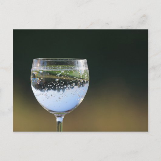 Glas met drink. briefkaart (Voorkant)