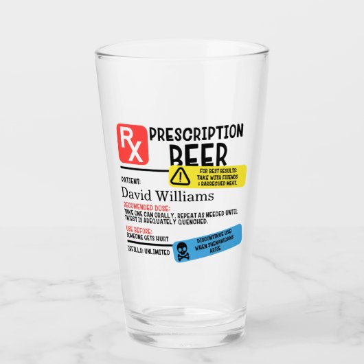 Glas met gepersonaliseerde presentatie (Voorkant)