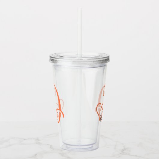 Glas met initiaal en aanpasbare voornaam! - D (Rechts)