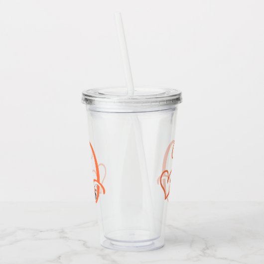 Glas met initiaal en aanpasbare voornaam! - D (Links)