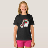 glas met kerstthema t-shirt (Voorkant volledig)