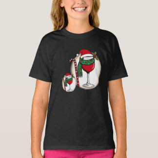 glas met kerstthema t-shirt