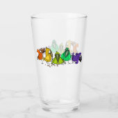 Glas met kleurrijke vogels (Achterkant)