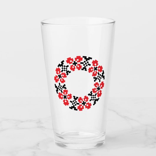 Glas met Oekraïens ontwerp (Voorkant)