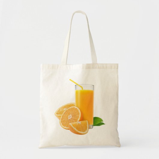Glas met oranje sap tote bag (Voorkant)