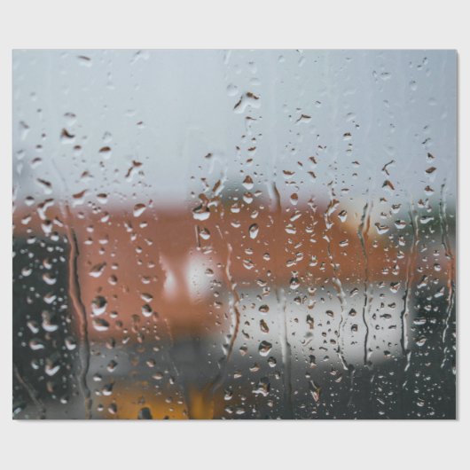 Glas met regenstang cadeaupapier (Vlak)