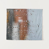Glas met regenstang wandkleed (Voorkant (horizontaal))