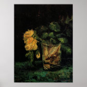 Glas met rozen door Vincent van Gogh Poster (Voorkant)