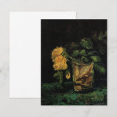 Glas met rozen van Vincent van Gogh (Voorkant / Achterkant)