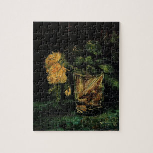 Glas met rozen van Vincent van Gogh Legpuzzel