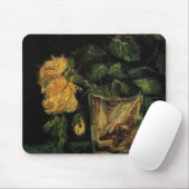 Glas met rozen van Vincent van Gogh Muismat (Met muis)