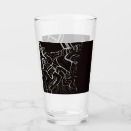 Glas met vader en zoon