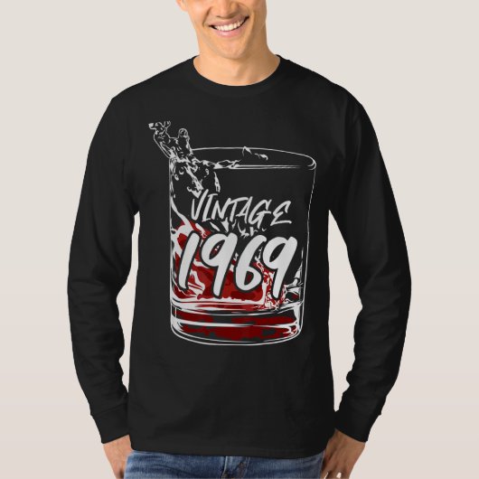 glas met Vintage 1969 T-shirt (Voorkant)