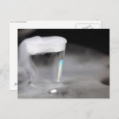 Glas met water en droog ijs briefkaart (Voorkant / Achterkant)