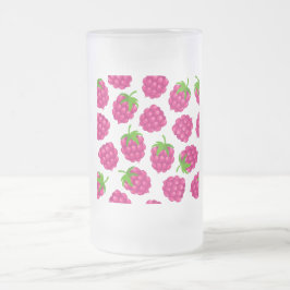glas met zomer frambozenfruit matglas bierpul