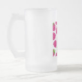 glas met zomer frambozenfruit matglas bierpul (Links)
