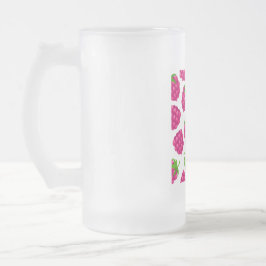 glas met zomer frambozenfruit matglas bierpul