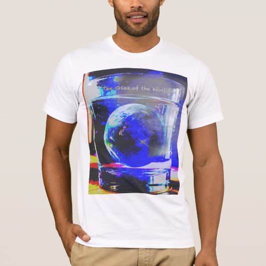 Glas mit Welt T-shirt (Voorkant)