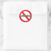 Glas No Whining Ronde Sticker (Tas)
