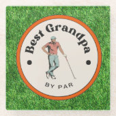 Glas Onderzetter - Beste opa van Par (Voorkant)