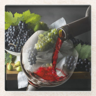 Glas-Onderzetter- en wijndruiven Glazen Onderzetter