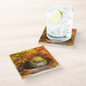 Glas onderzetter Geel Bog Kilcullen (Schuin)