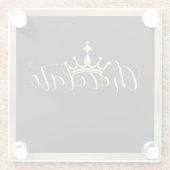 Glas Onderzetter/Gouden Chocolade/SQR Glazen Onderzetter (Achterkant)