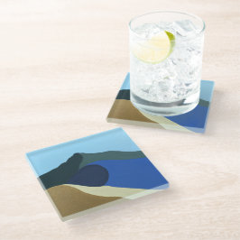 Glas Onderzetter Kleuren van Mt Tamalpais Schilder