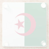 Glas onderzetter met Algerijnse vlag (Achterkant)