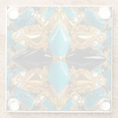 Glas onderzetter met Bahamas kleuren (Achterkant)