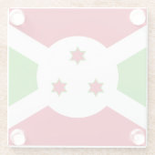 Glas onderzetter met Burundese vlag (Achterkant)