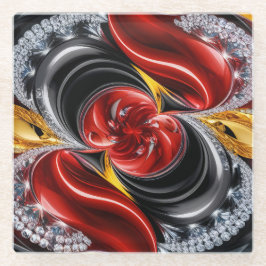 Glas onderzetter met Duitse kleuren